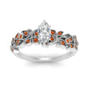 Load image into Gallery viewer, Filigree Wide Band Marquise Diamond Ring