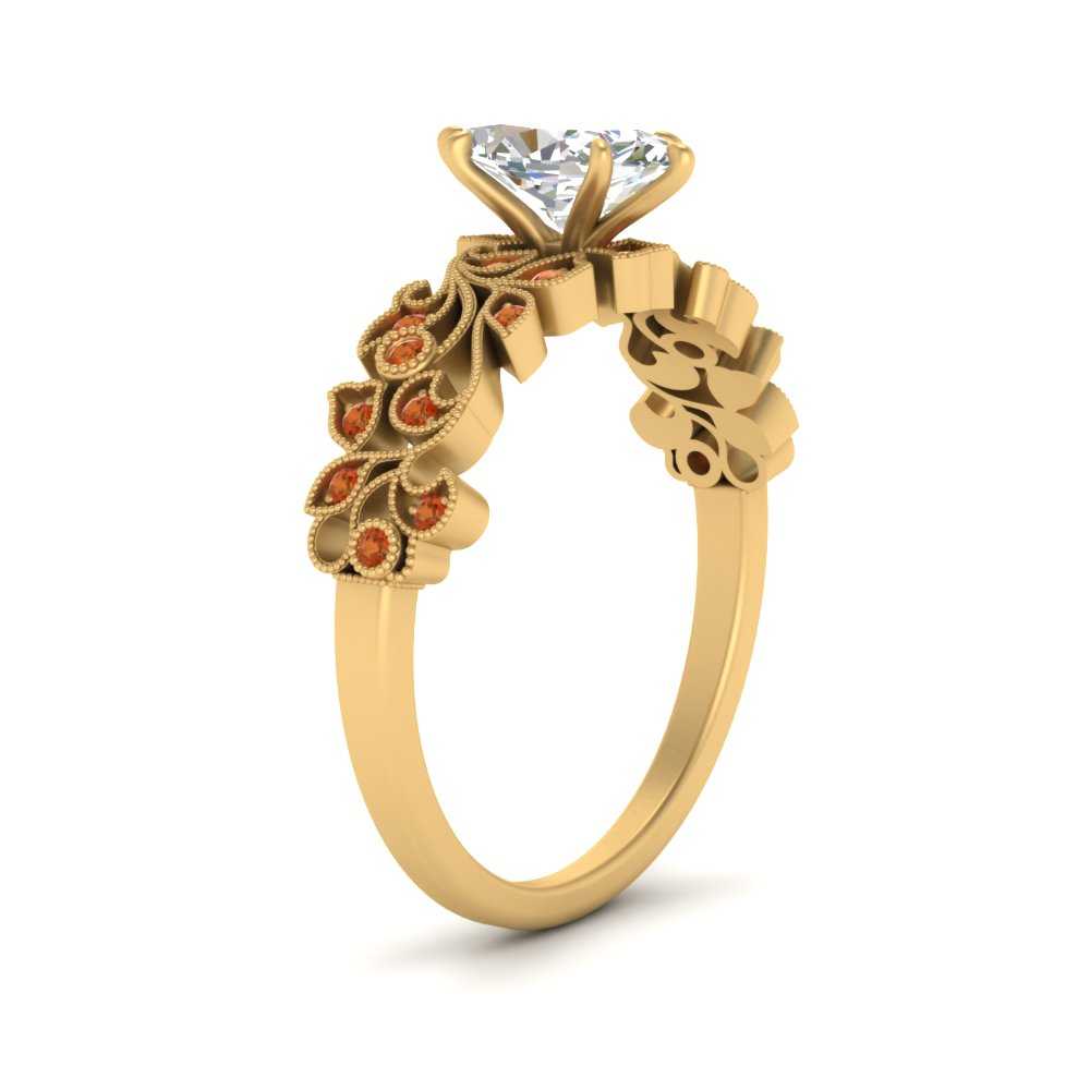 Filigree Wide Band Marquise Diamond Ring