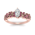 Load image into Gallery viewer, Filigree Wide Band Marquise Diamond Ring
