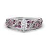 Load image into Gallery viewer, Filigree Wide Band Marquise Diamond Ring