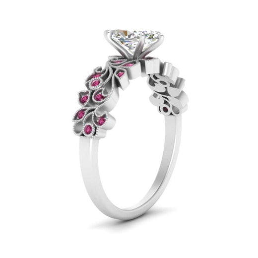 Filigree Wide Band Marquise Diamond Ring