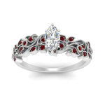 Load image into Gallery viewer, Marquise Cut Filigree Wide Band Engagement Ring
