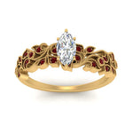 Load image into Gallery viewer, Filigree Wide Band Marquise Diamond Ring
