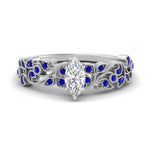 Load image into Gallery viewer, Filigree Wide Band Marquise Diamond Ring
