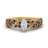 Load image into Gallery viewer, Filigree Wide Band Marquise Diamond Ring