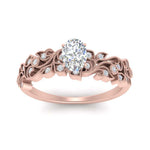 Load image into Gallery viewer, Filigree Wide Band Oval Diamond Ring