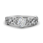 Load image into Gallery viewer, Filigree Wide Band Oval Diamond Ring