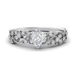 Load image into Gallery viewer, Pear Shaped Filigree Wide Band Engagement Ring

