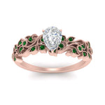Load image into Gallery viewer, Filigree Wide Band Pear Diamond Ring
