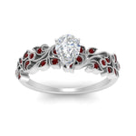 Load image into Gallery viewer, Filigree Wide Band Pear Diamond Ring
