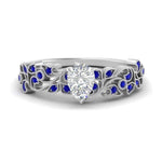 Load image into Gallery viewer, Filigree Wide Band Pear Diamond Ring
