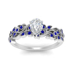Load image into Gallery viewer, Filigree Wide Band Pear Diamond Ring
