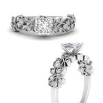 Load image into Gallery viewer, Filigree Wide Band Princess Diamond Ring

