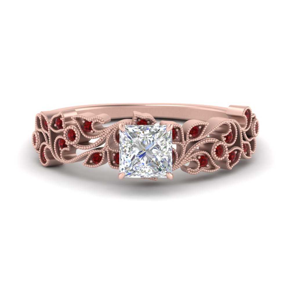 Filigree Wide Band Engagement Ring