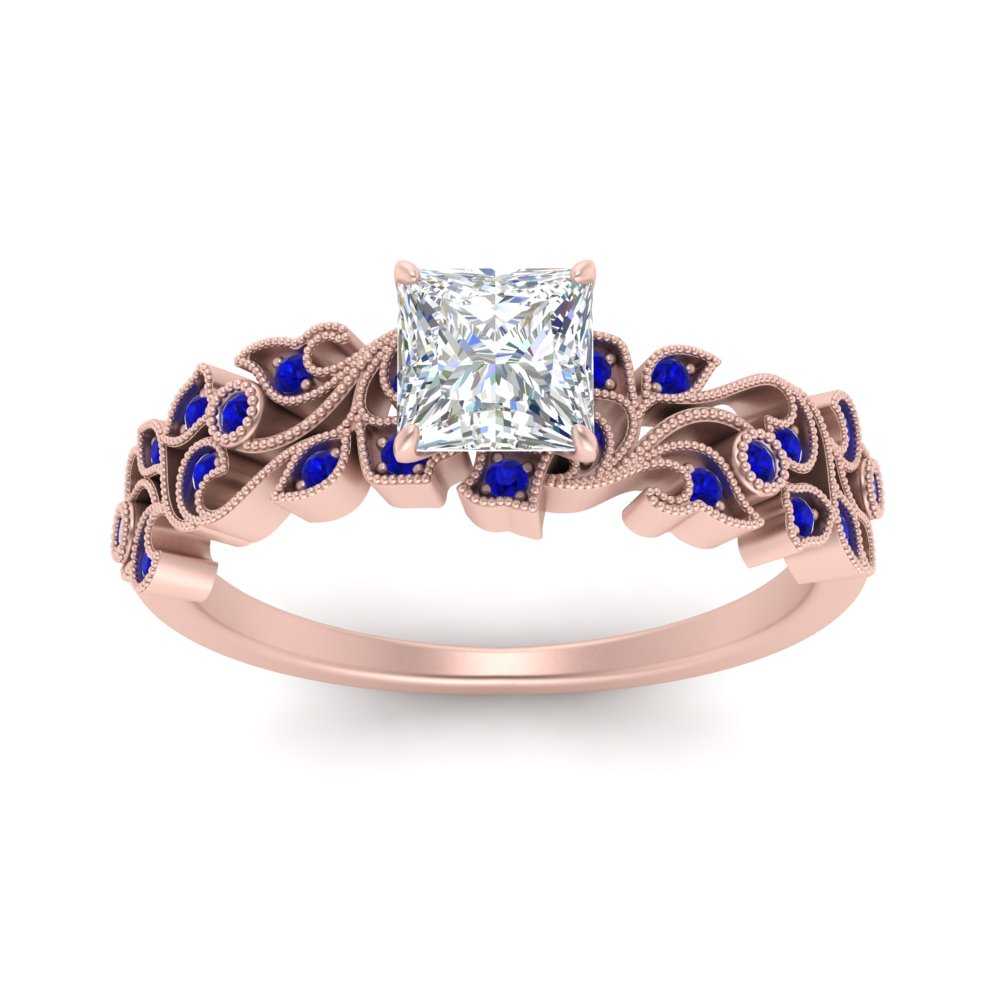 Filigree Wide Band Engagement Ring