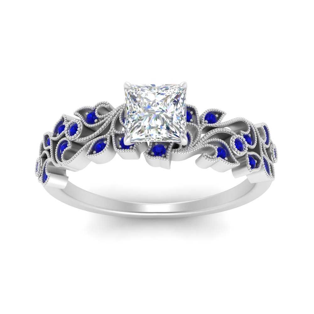Filigree Wide Band Engagement Ring