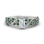 Load image into Gallery viewer, Radiant Cut Filigree Wide Band Engagement Ring