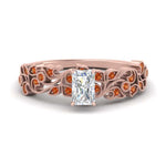Load image into Gallery viewer, Filigree Wide Band Radiant Diamond Ring
