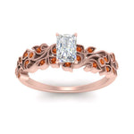 Load image into Gallery viewer, Filigree Wide Band Radiant Diamond Ring
