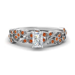 Load image into Gallery viewer, Radiant Cut Filigree Wide Band Engagement Ring