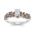 Load image into Gallery viewer, Radiant Cut Filigree Wide Band Engagement Ring