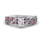 Load image into Gallery viewer, Radiant Cut Filigree Wide Band Engagement Ring