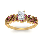 Load image into Gallery viewer, Radiant Cut Filigree Wide Band Engagement Ring