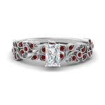 Load image into Gallery viewer, Filigree Wide Band Radiant Diamond Ring
