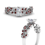 Load image into Gallery viewer, Filigree Wide Band Radiant Diamond Ring
