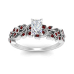 Load image into Gallery viewer, Radiant Cut Filigree Wide Band Engagement Ring