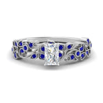 Load image into Gallery viewer, Radiant Cut Filigree Wide Band Engagement Ring