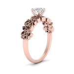 Load image into Gallery viewer, Filigree Wide Band Round Diamond Ring