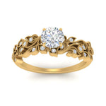 Load image into Gallery viewer, Round Cut Filigree Wide Band Engagement Ring

