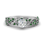 Load image into Gallery viewer, Filigree Wide Band Round Diamond Ring