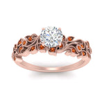 Load image into Gallery viewer, Round Cut Filigree Wide Band Engagement Ring
