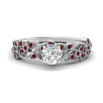 Load image into Gallery viewer, Filigree Wide Band Round Diamond Ring