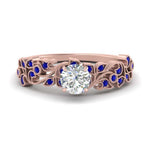 Load image into Gallery viewer, Filigree Wide Band Round Diamond Ring