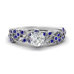 Load image into Gallery viewer, Round Cut Filigree Wide Band Engagement Ring
