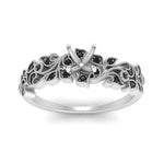 Load image into Gallery viewer, Semi Mount Filigree Wide Band Engagement Ring
