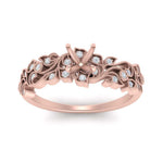 Load image into Gallery viewer, Semi Mount Filigree Wide Band Engagement Ring
