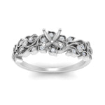 Load image into Gallery viewer, Semi Mount Filigree Wide Band Engagement Ring
