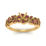 Load image into Gallery viewer, Semi Mount Filigree Wide Band Engagement Ring
