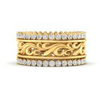 Load image into Gallery viewer, filigree-with-diamond-stacked-band-in-yellow-gold-FD10147-NL-YG.jpg
