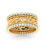 Load image into Gallery viewer, filigree-with-diamond-stacked-band-in-yellow-gold-FD10147-NL-YG.jpg
