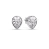 Load image into Gallery viewer, Half Carat Diamond Pear Drop Stud Bezel Earring