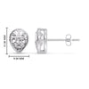Load image into Gallery viewer, Half Carat Diamond Pear Drop Stud Bezel Earring