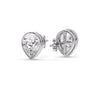 Load image into Gallery viewer, Half Carat Diamond Pear Drop Stud Bezel Earring