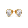 Load image into Gallery viewer, Half Carat Diamond Pear Drop Stud Bezel Earring