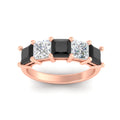 Thumbnail 23 - five-stone-black-diamond-ring-princess-cut-4-carat-in-rose-gold-fdwb8008prblackangle5-4.00ct-nl-rg