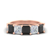 Load image into Gallery viewer, five-stone-black-diamond-ring-princess-cut-4-carat-in-rose-gold-fdwb8008prblacksleep-4.00ct-nl-rg